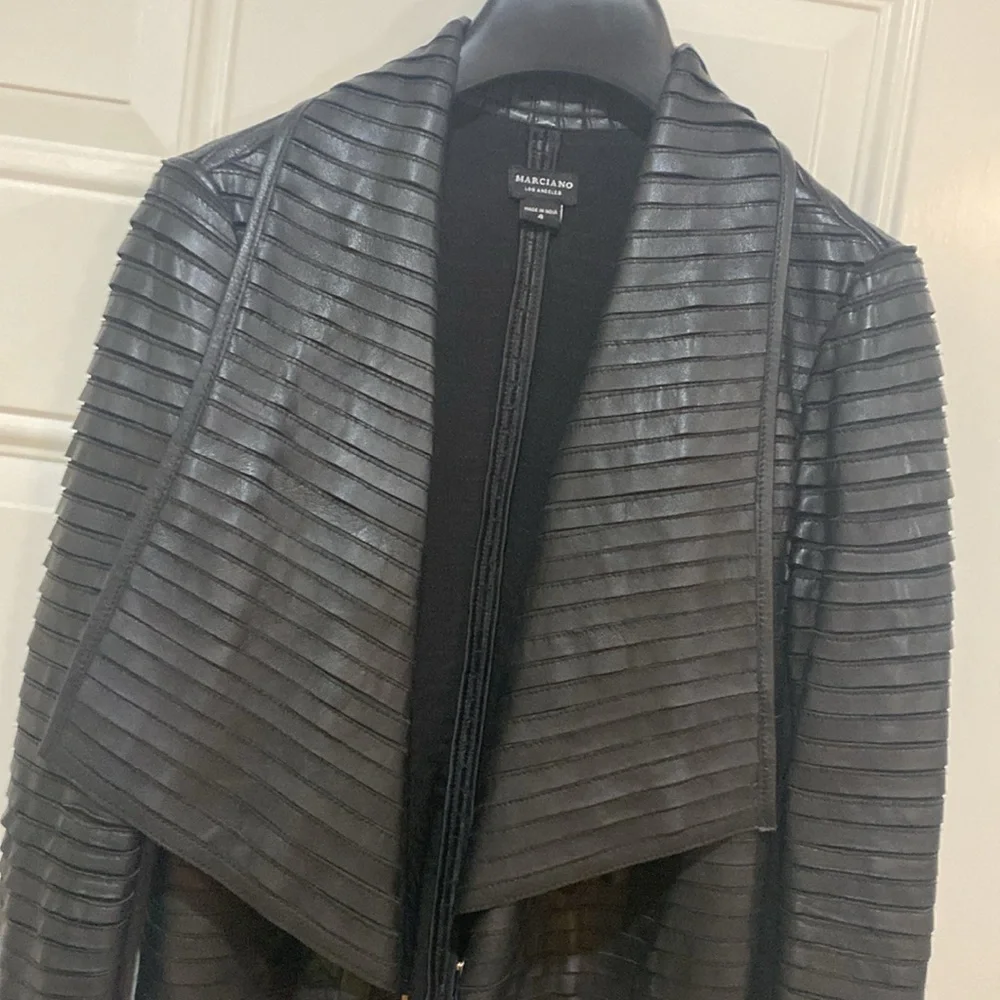 Marciano 100% leather Guess Shayna black leather jacket - Picture 4 of 12